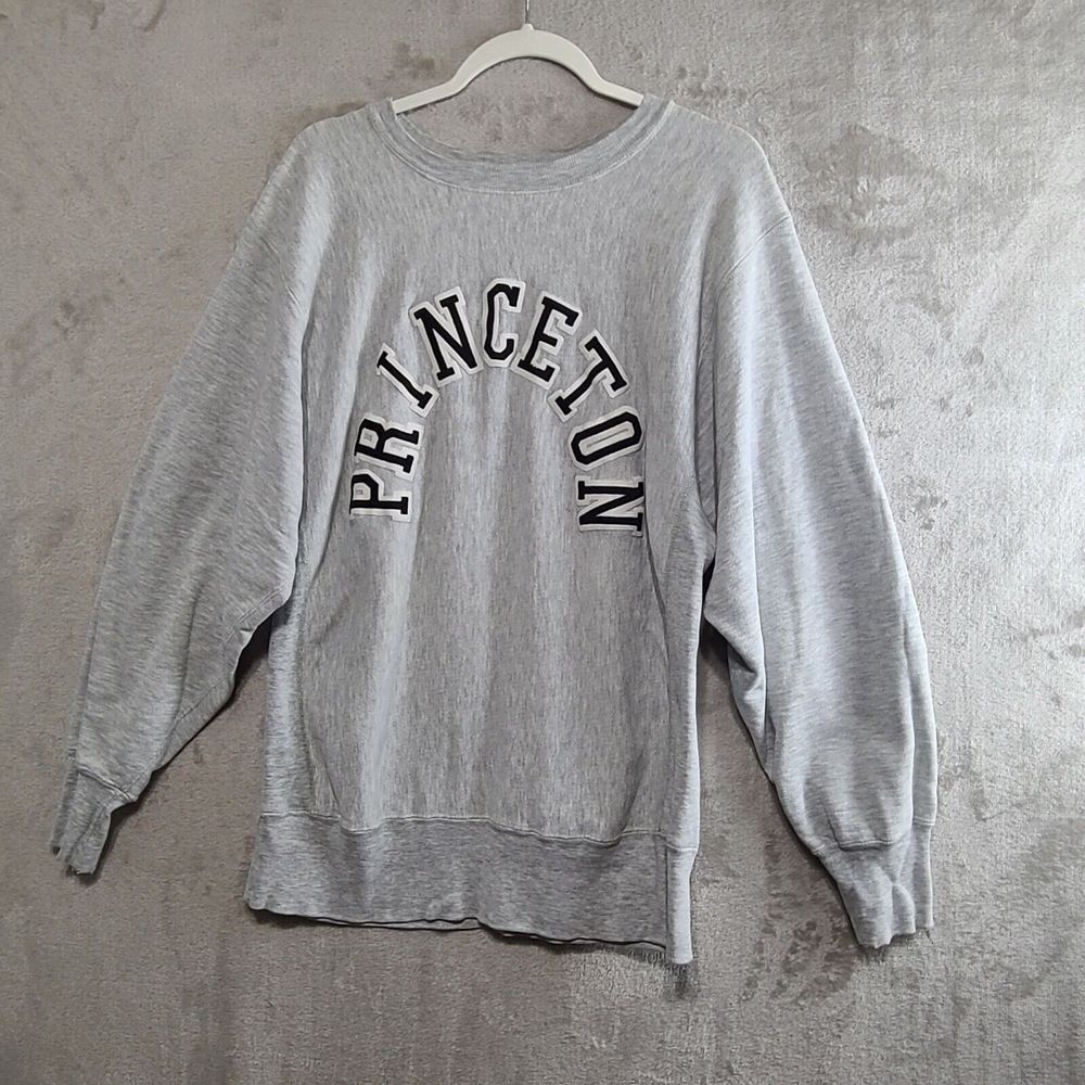 Vintage 90's Champion Reverse Weave Princeton University Sweatshirt Men's L Gray